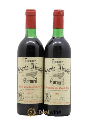 Saint-Émilion Grand Cru Château Chante Alouette Cormeil 1975 - Lot de 2 Bouteilles