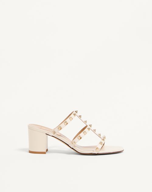 Rockstud Calfskin Slider Sandal 60mm