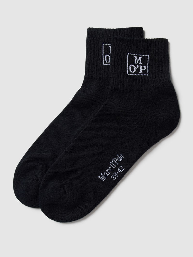Socken mit Label-Detail im 2er-Pack Modell 'Maxi' in schwarz