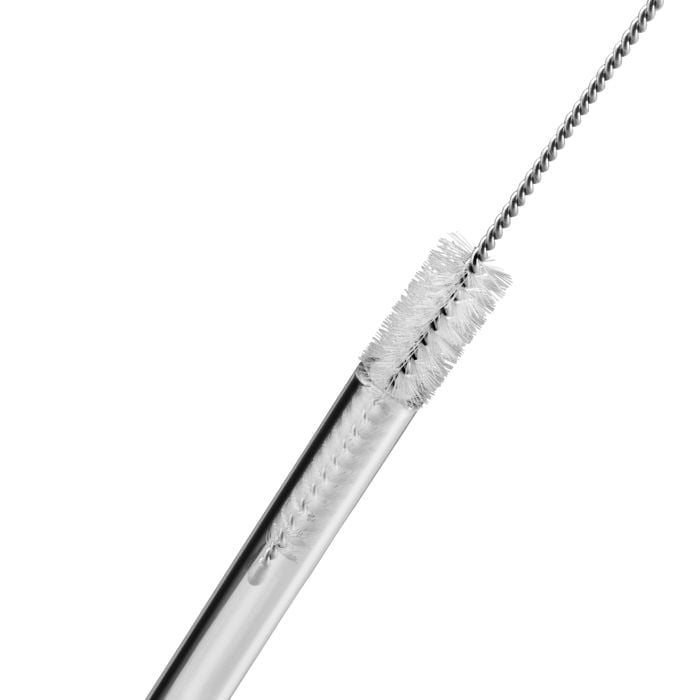Baric Trinkhalm-Set aus Glas, 15 cm, 6-teilig plus ReinigungsbÜrste