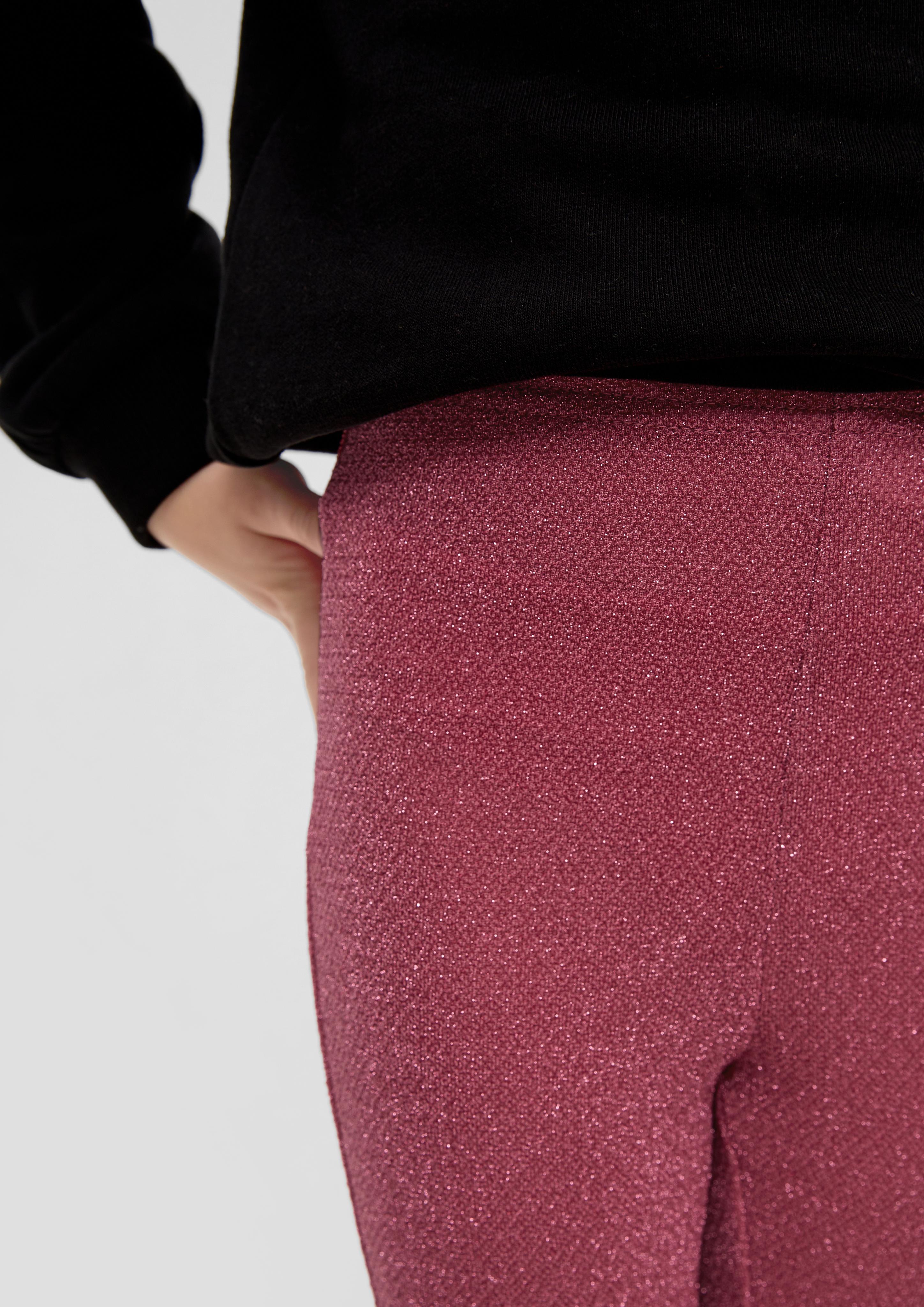 Slim: Flared Leggings mit Glitzergarn  2141185-4592