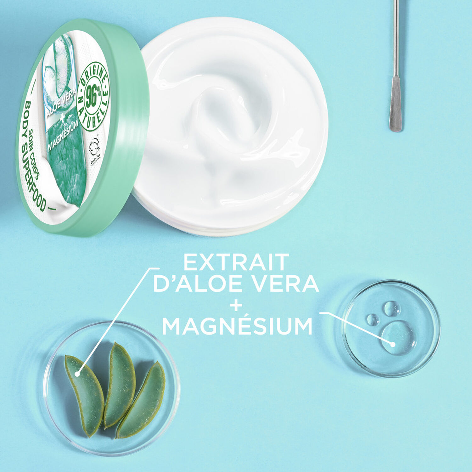 Garnier Body Superfood Crème corps apaisante Aloe vera Magnésium