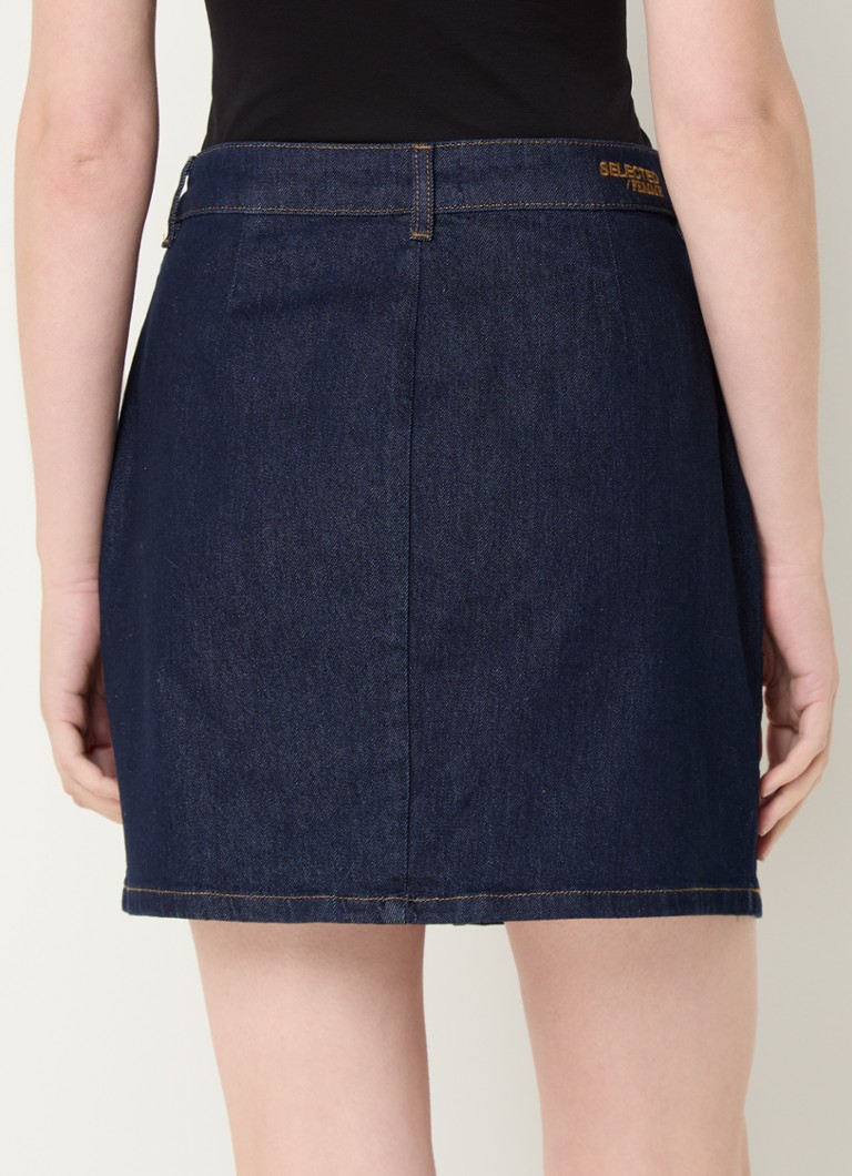 Ausgewählter Femme Ilu Minirock aus Lyocell-Denim