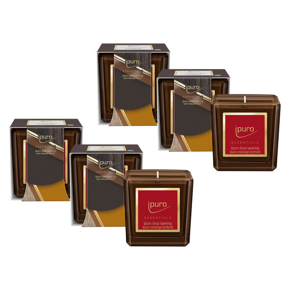 Duftkerze ESSENTIALS deep layering, 6er Set
