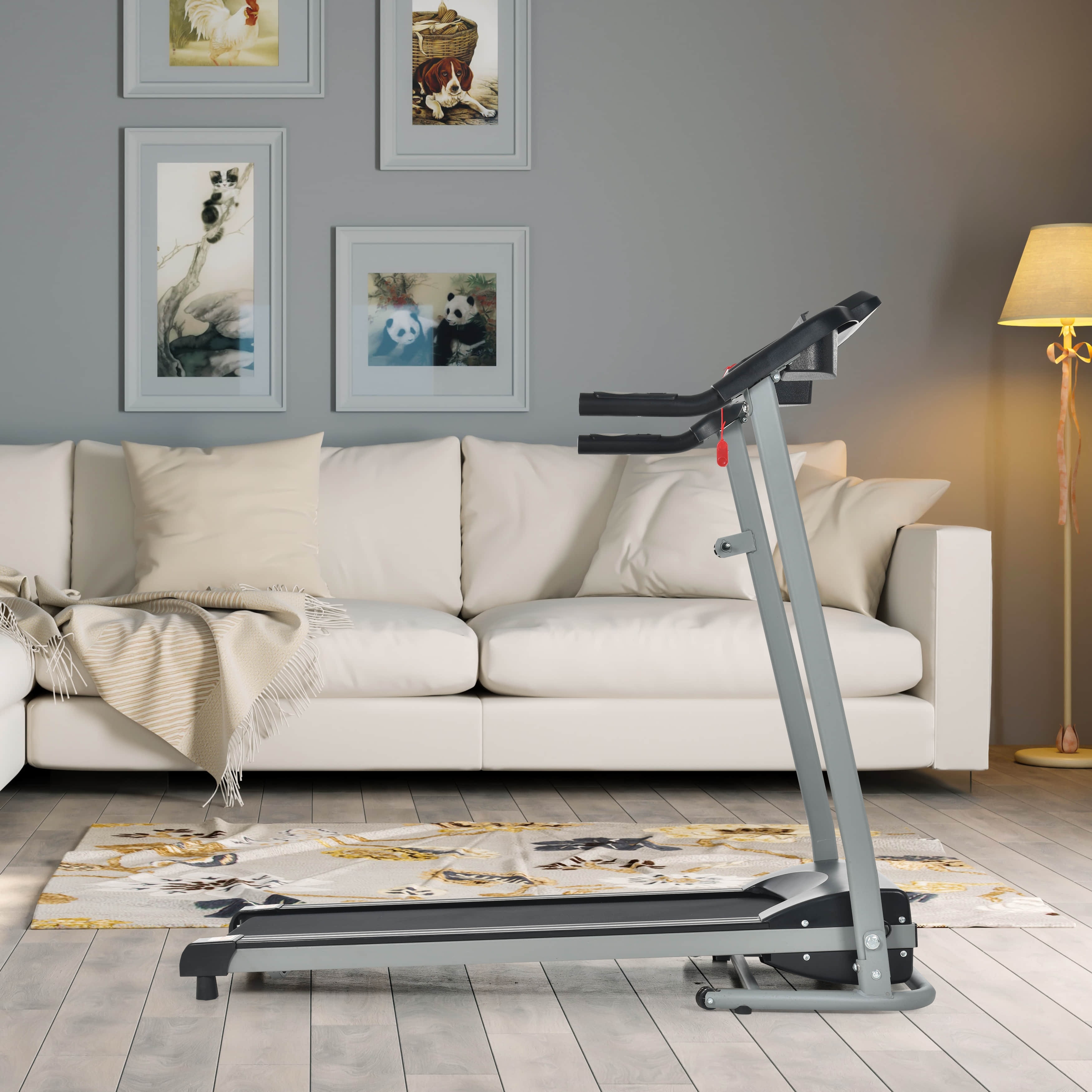 800W Folding Treadmill Electric Motorized Power Running - 48L x 25W x 48H