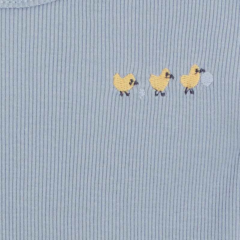 T-shirt manches courtes bébé en coton bio bleu Absorba