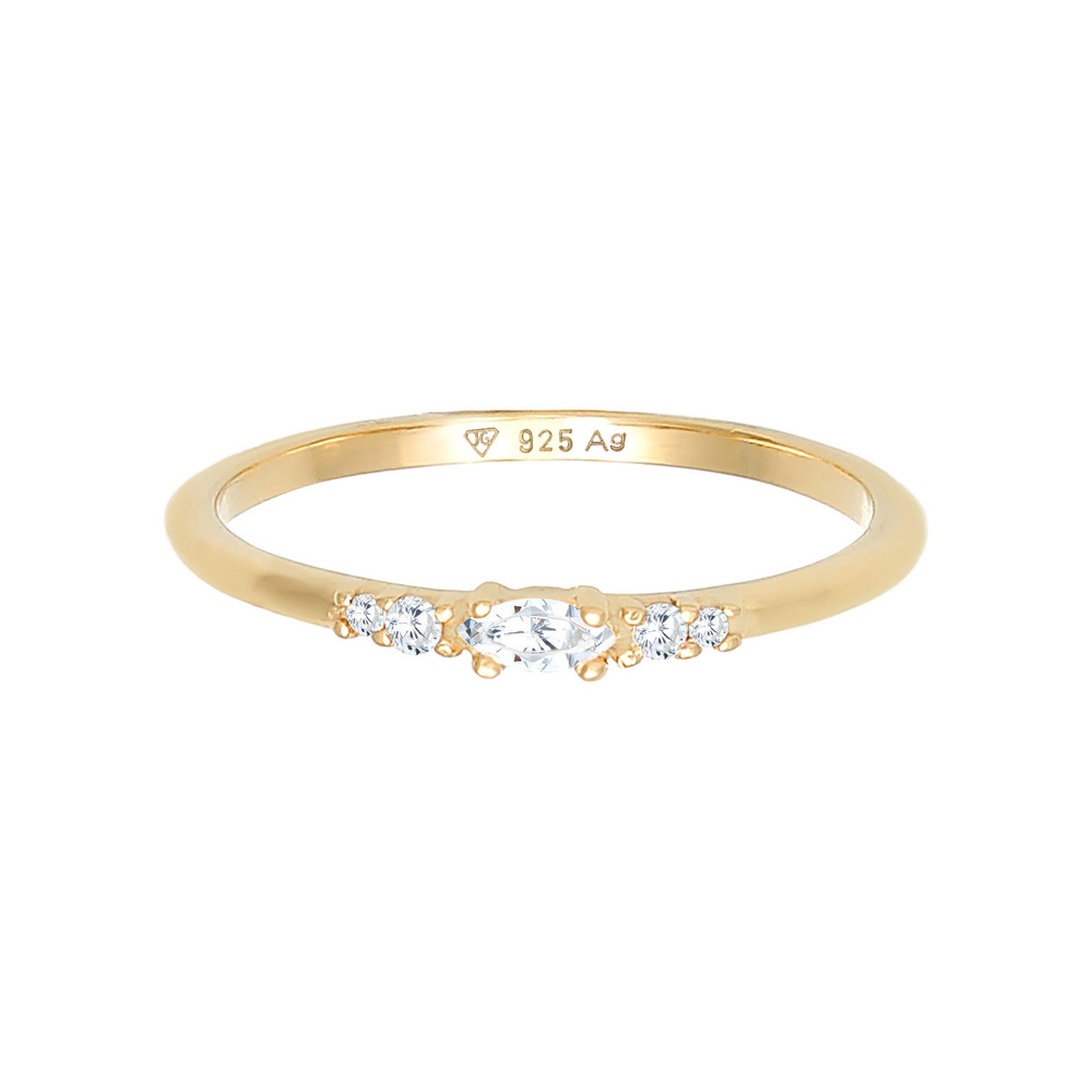 Elli Elli Bague Femmes Marquise Élégante Fiançailles avec Cristaux de Zirconium en Arg Bague