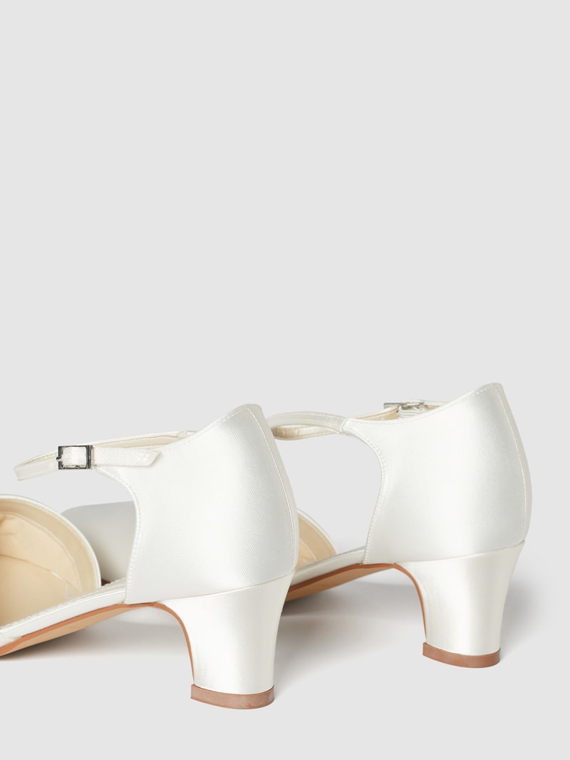 Pumps aus Satin in offwhite