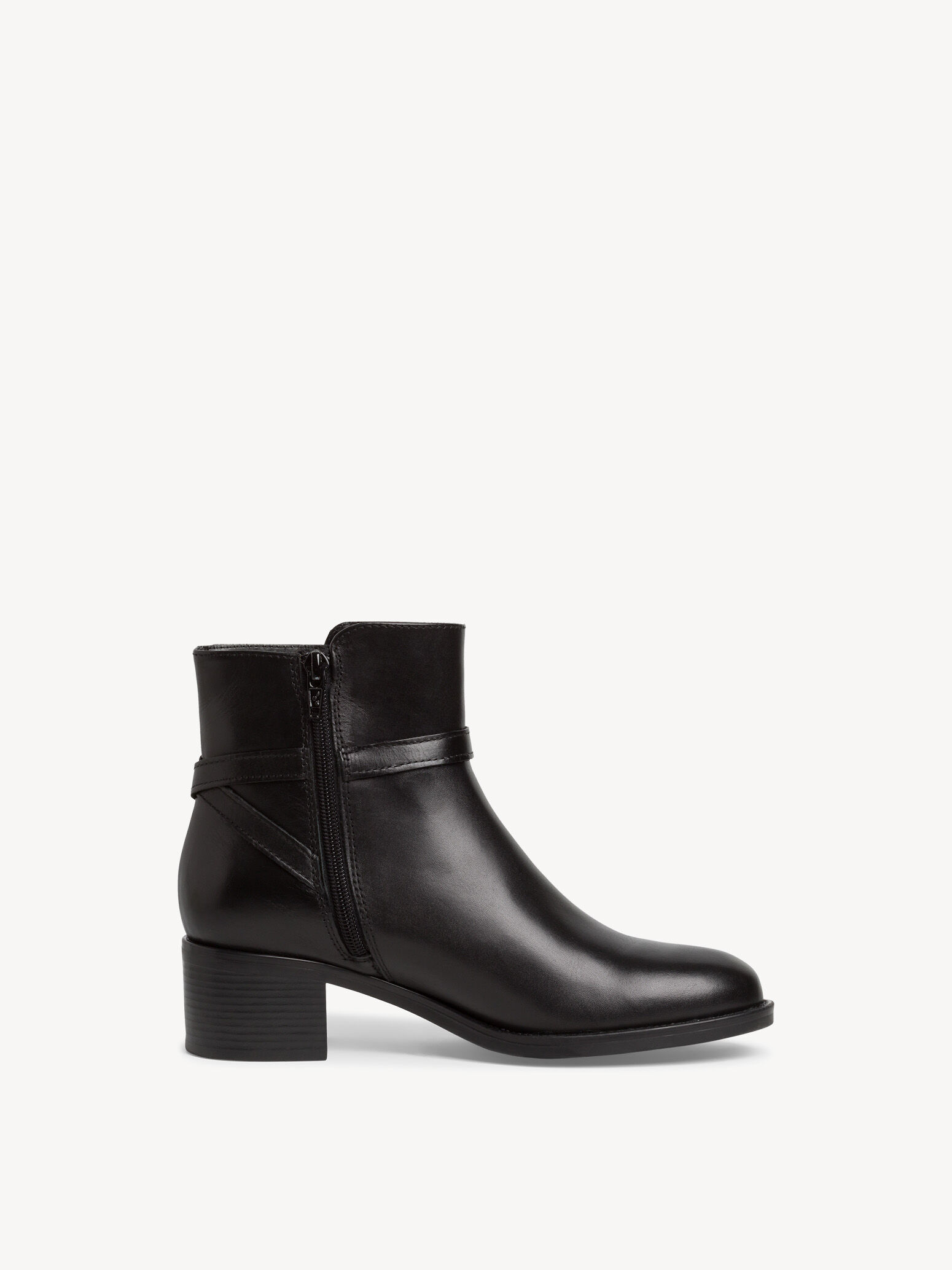 Bottine en cuir - noir
