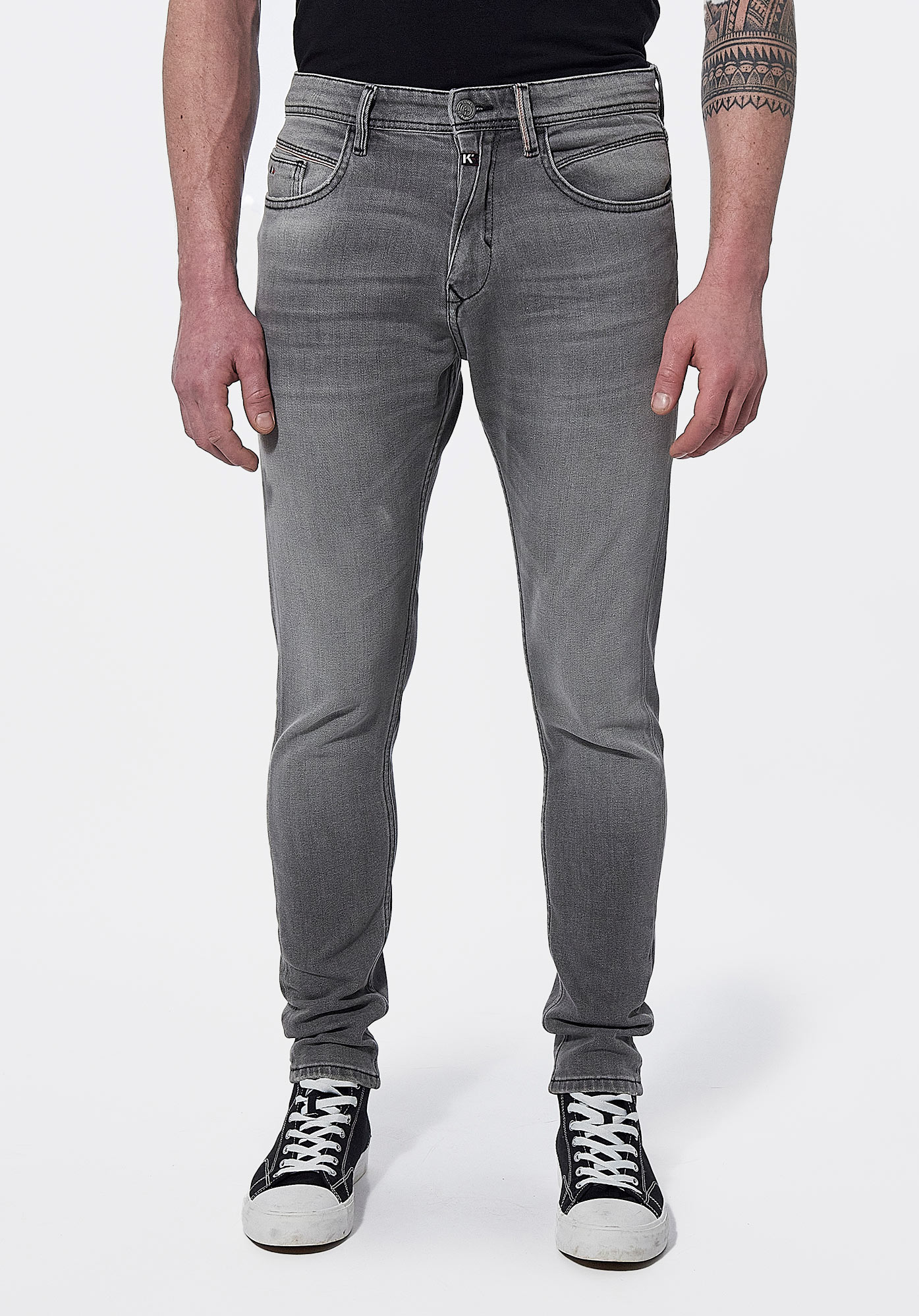 TYREL  Jean slim gris Homme
