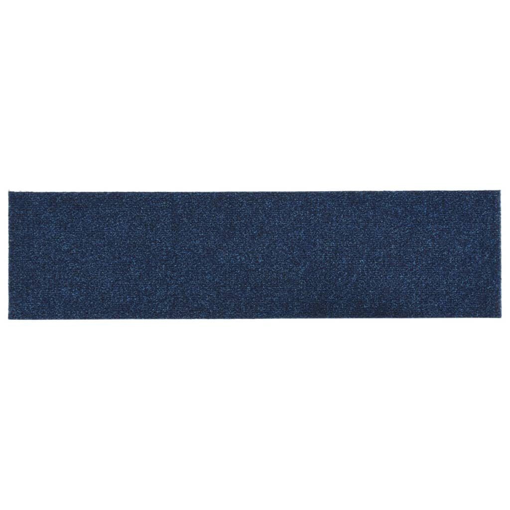 Stufenmatte Selbstklebende Treppenmatten 15 Stk. Rechteckig 76x20 cm Blau, vidaXL, Rechteckig