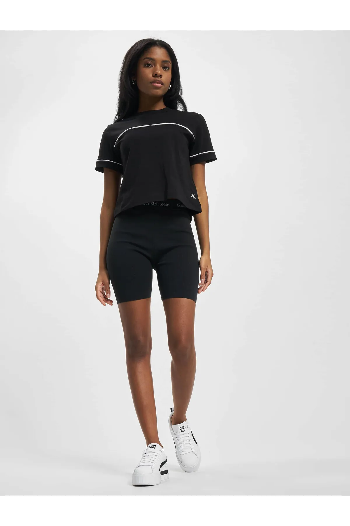 Calvin Klein  Damen Calvin Klein Jeans Intarsia gestrickt Radfahren Leggings