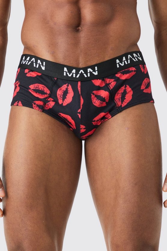 Man Unterhose mit Lippen-Print