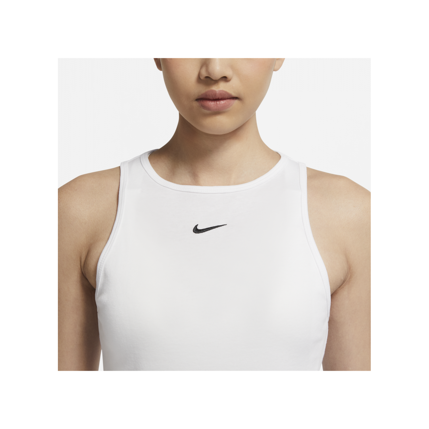 Nike Essential Tanktop Damen Weiss Schwarz F100