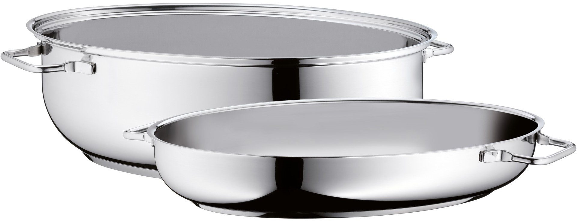 WMF Bräter, Cromargan® Edelstahl Rostfrei 18/10 (1-tlg), Deckel als induktionsgeeignete Pfanne nutzbar, 8,5 Liter
