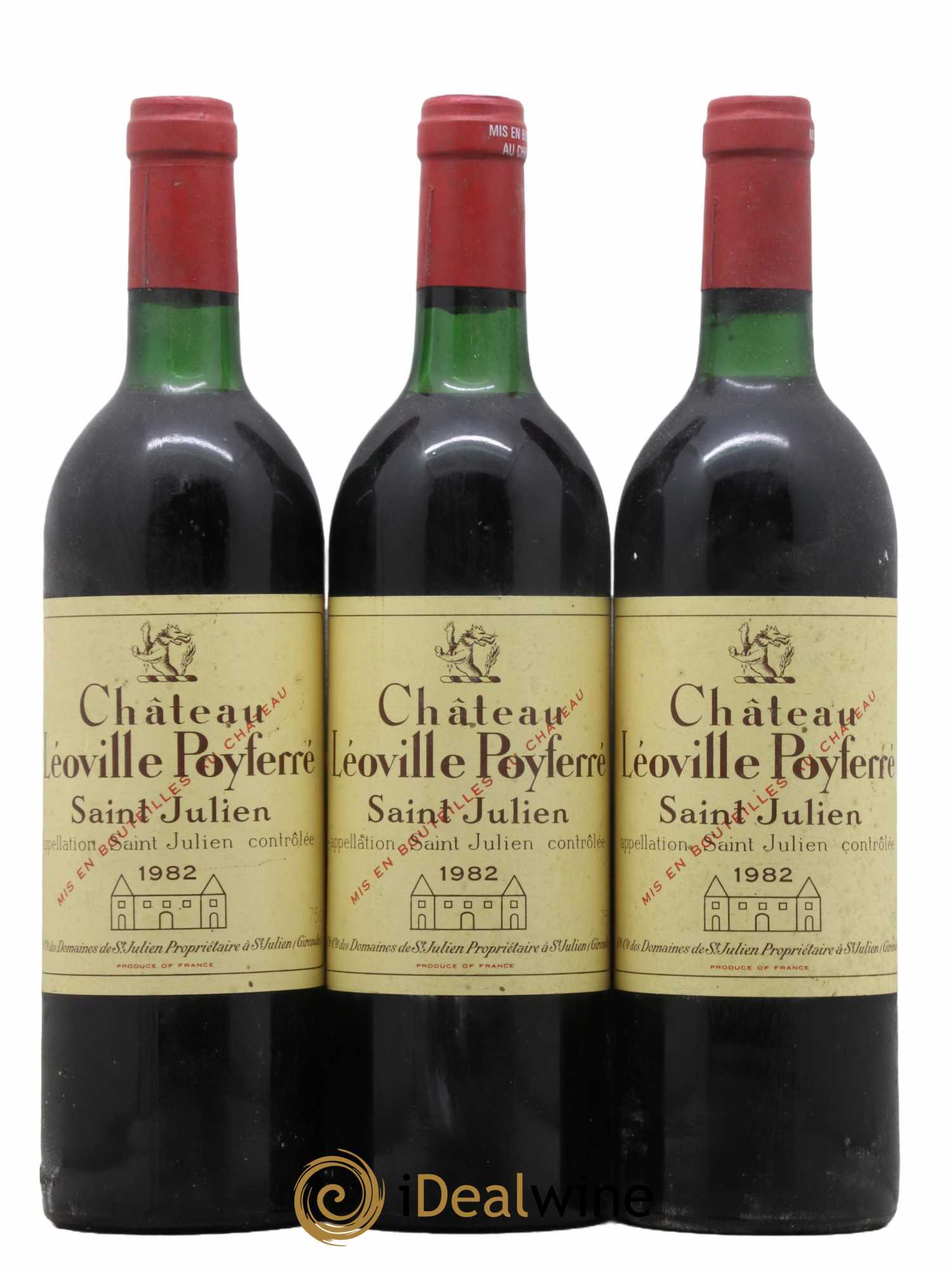 Château Léoville Poyferré 2ème Grand Cru Classé  1982 - Lot de 3 Bouteilles