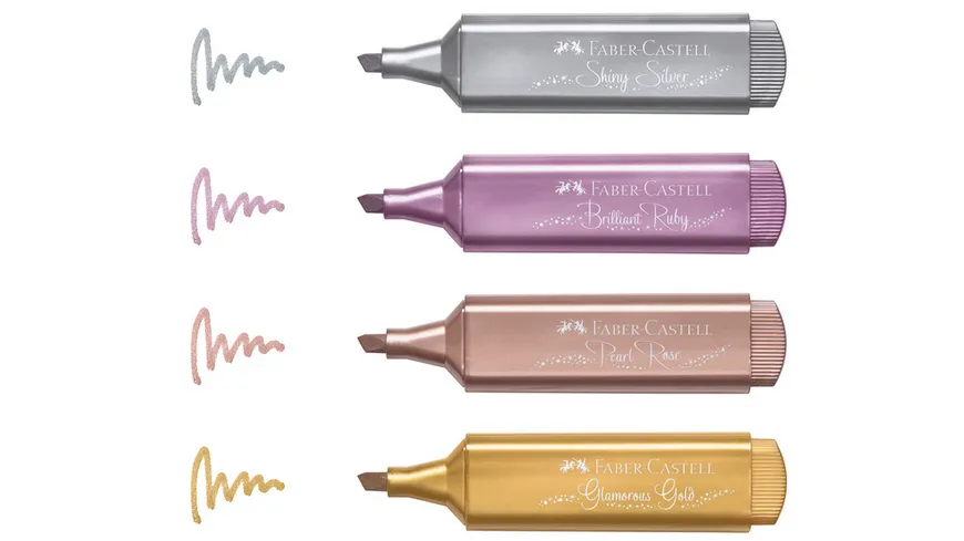 FABER-CASTELL Textmarker 4er Set metallic