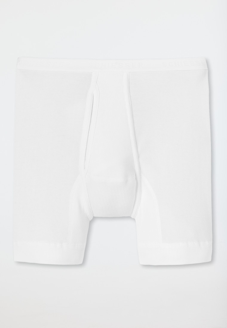 Unterhose kurz mit Eingriff Doppelripp weiß - Original Classics