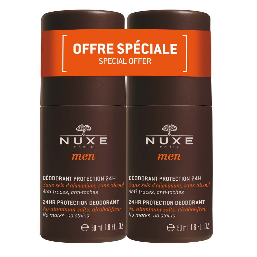 Nuxe Nuxe Men Duo déodorant protection 24h, 2x50ml Déodorant