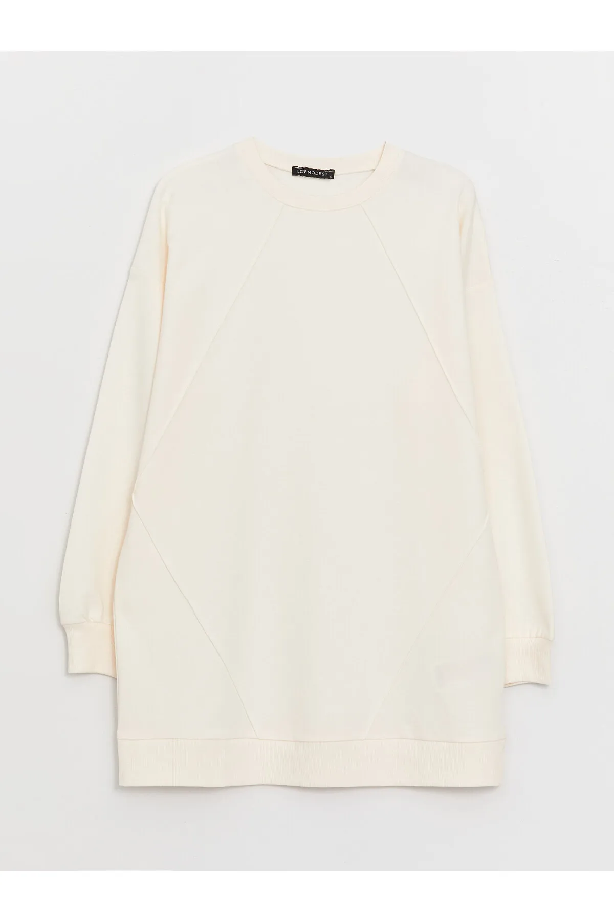 LC Waikiki  Rundhalsausschnitt, einfarbig, langärmelig, Damen-Sweatshirt-Tunika