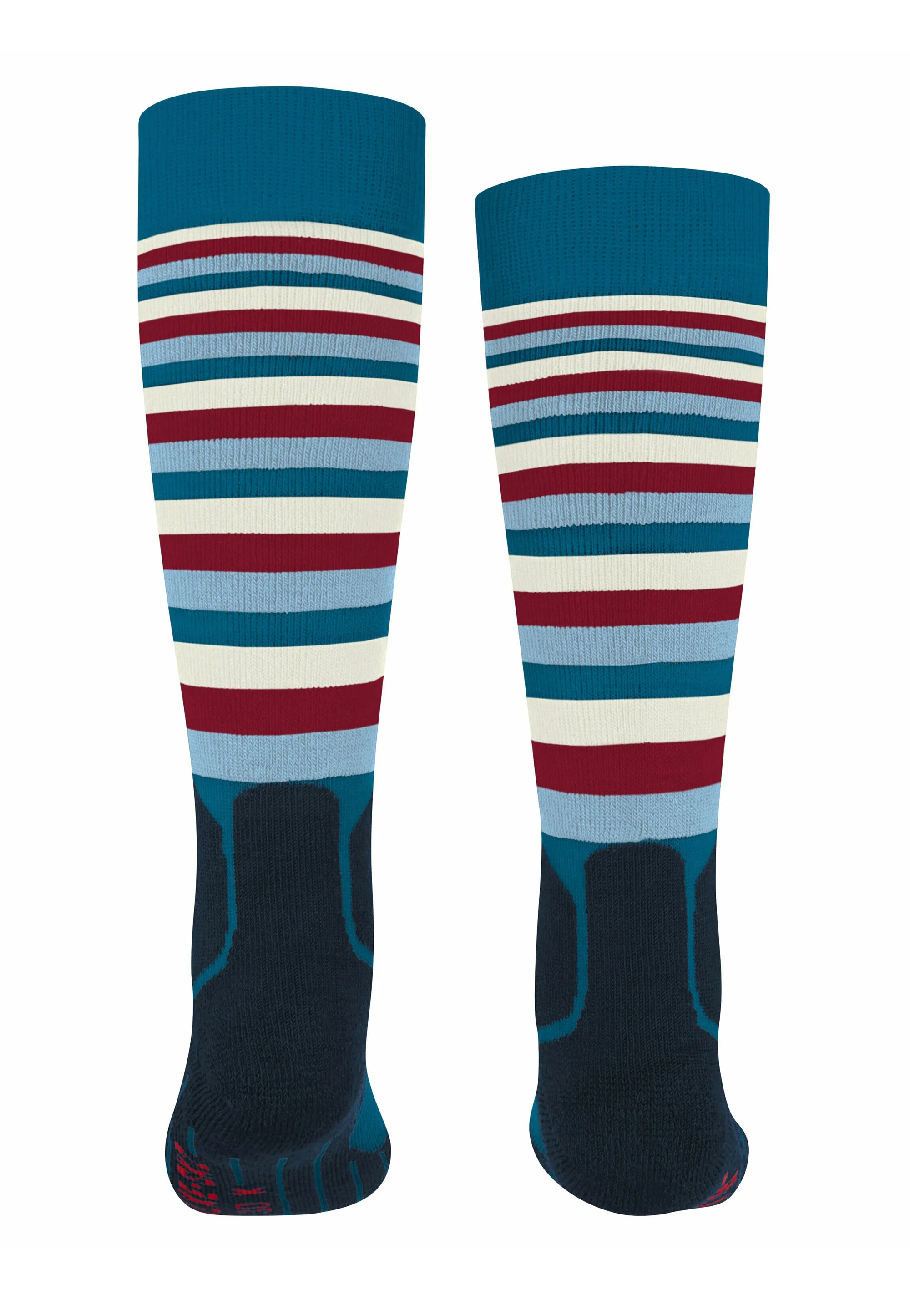 Calcetines deportivos funcionales Falke SK2 Stripes para niños, de esquí, de resistencia media, acolchados y antiampollas.