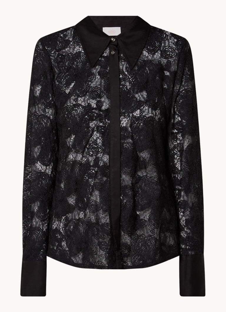 Aaiko Noelle halbtransparente strukturierte Bluse