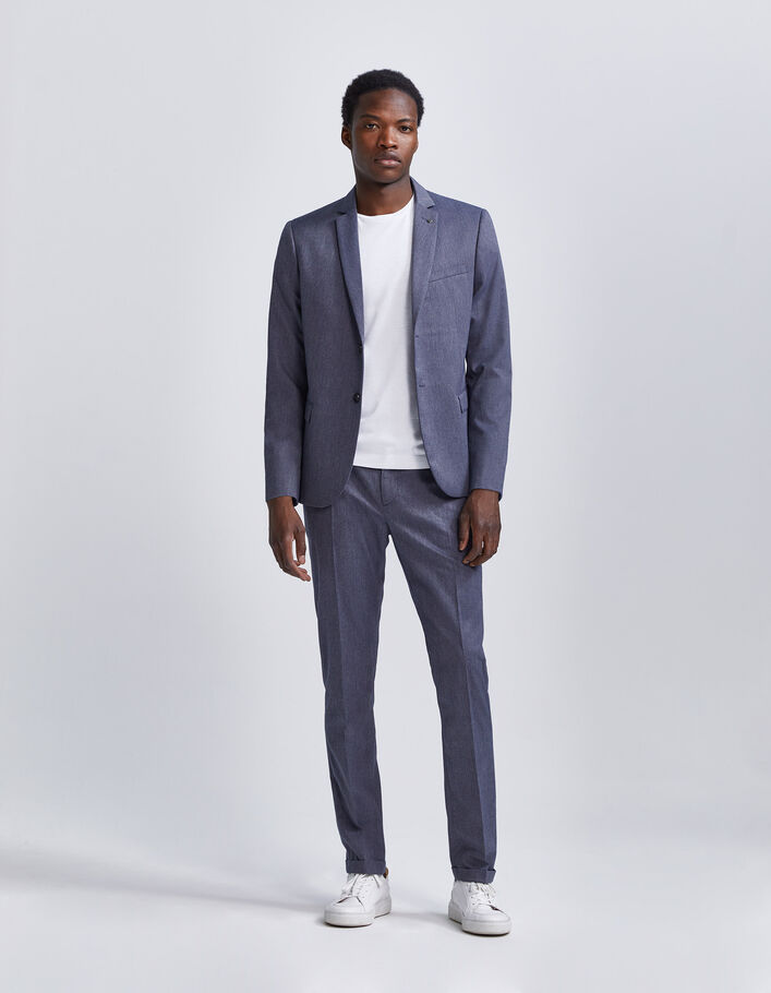 Veste de costume indigo effet denim Homme