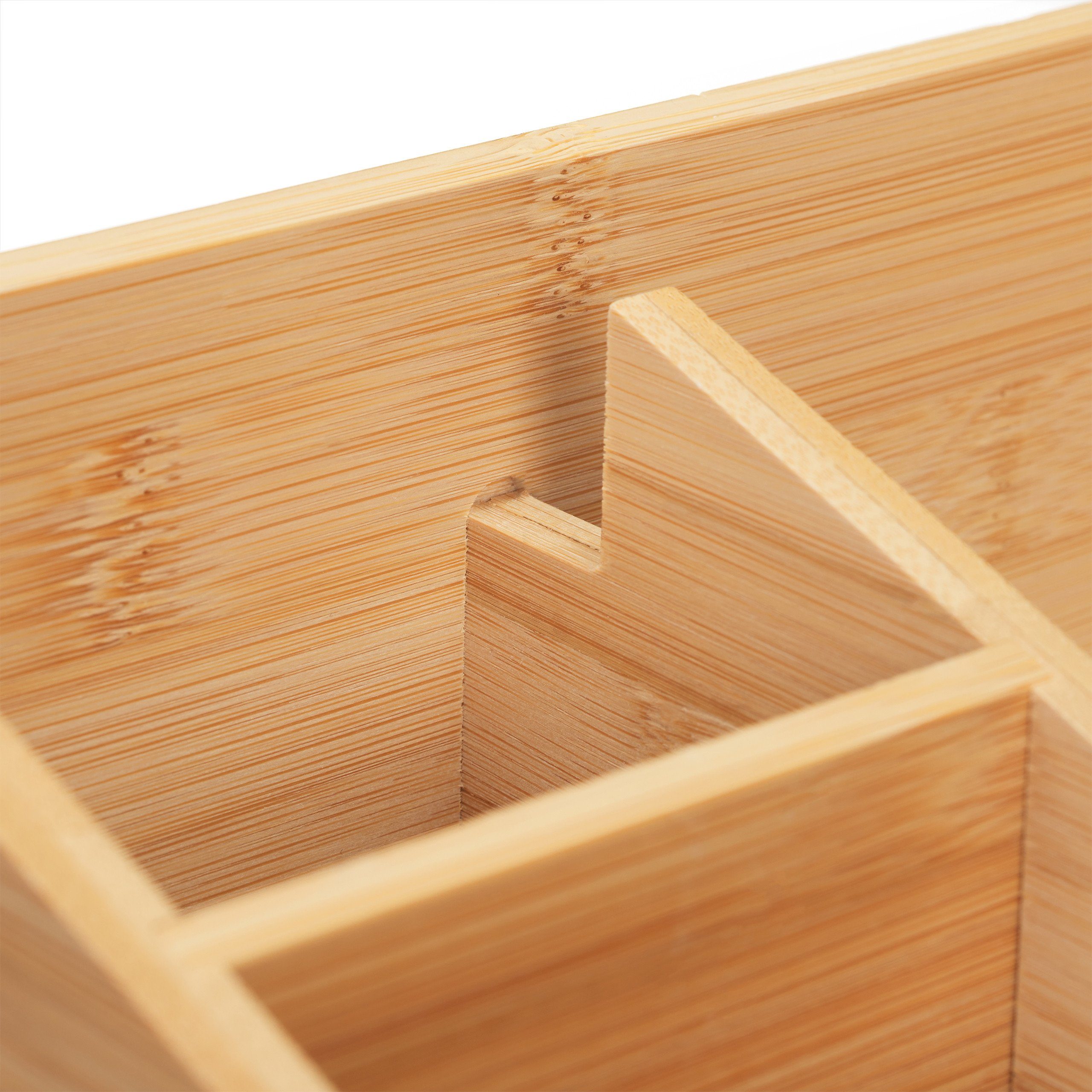 relaxdays Schreibtischaufsatz Schreibtisch Organizer aus Bambus