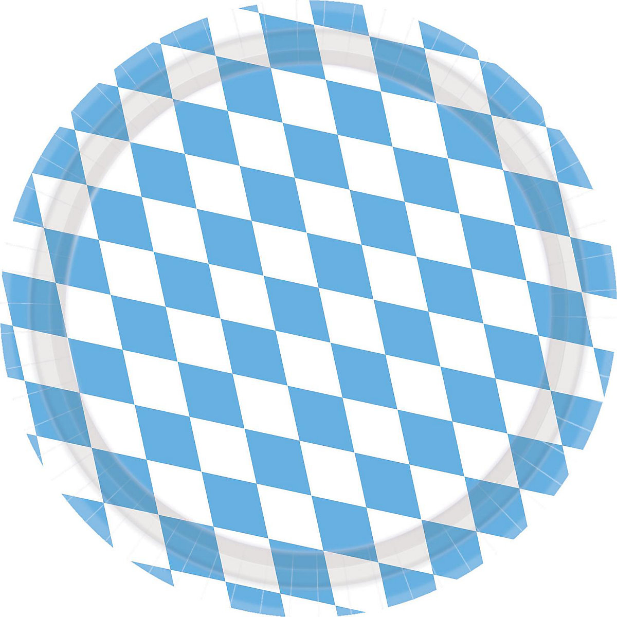 Pappteller Bayern D23cm hellblau 8er