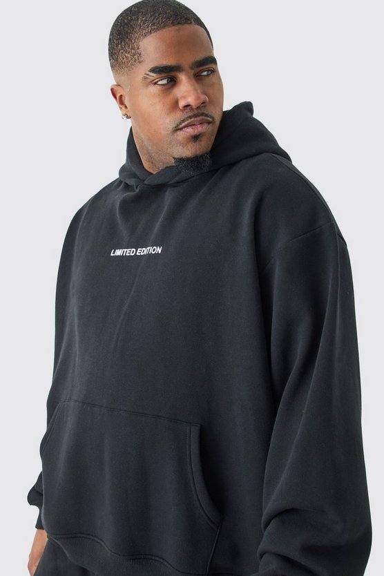 Plus kastiger Oversize Trainingsanzug mit geteiltem Saum