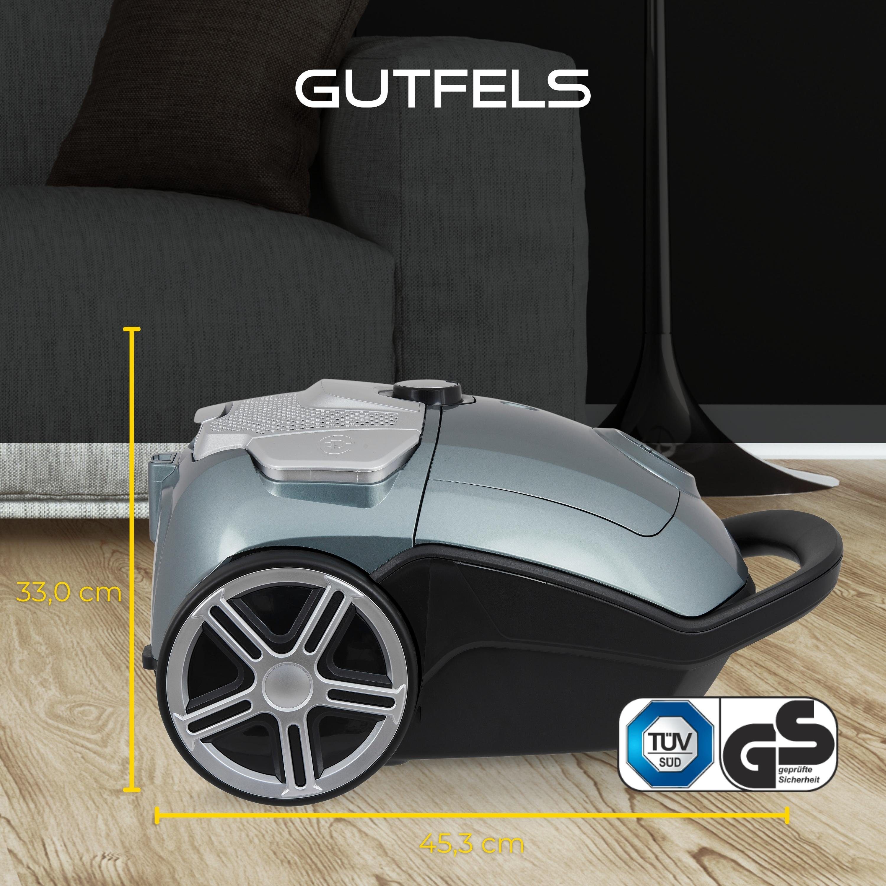 Gutfels Bodenstaubsauger CLEAN 2010, 800 W, mit Beutel, Premium Bodenstaubsauger, HEPA-Filter und XXL-Staubbehälter