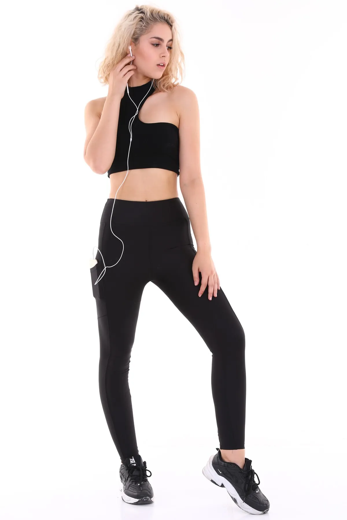 Alışveriş Sokağı  Sport-Leggings - Schwarz - Mittlerer Bund