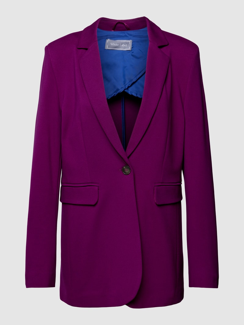 Longblazer mit Knopfverschluss in aubergine