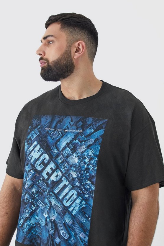 Plus Size Inception Chest Print License T-shirt