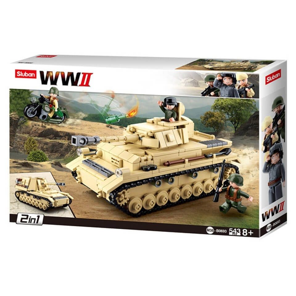 2in1 Deutscher Panzer WWII Bausteine Set M38-B0693