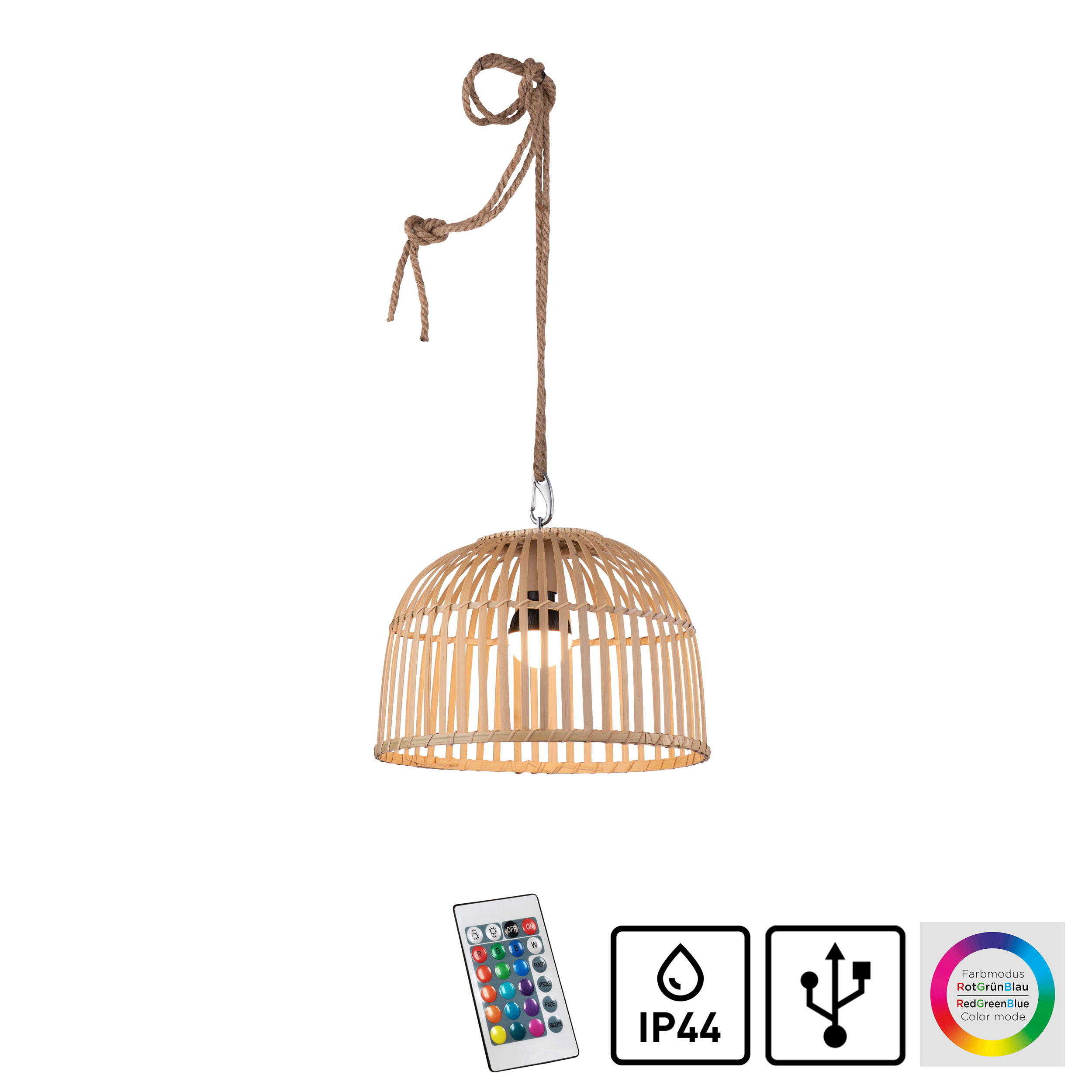 JUST LIGHT.LED-Akku-Pendelleuchte 1flg