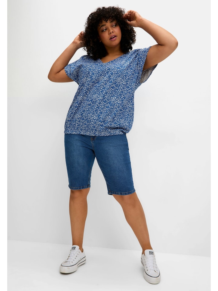 sheego Jeansbermudas in blue Denim günstig kaufen