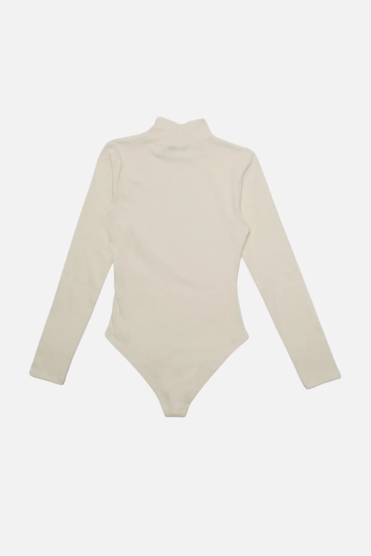 Trendyol Collection  Ecrufarbener Strick-Body mit Stehkragen und Druckknöpfen TWOAW21BD0008