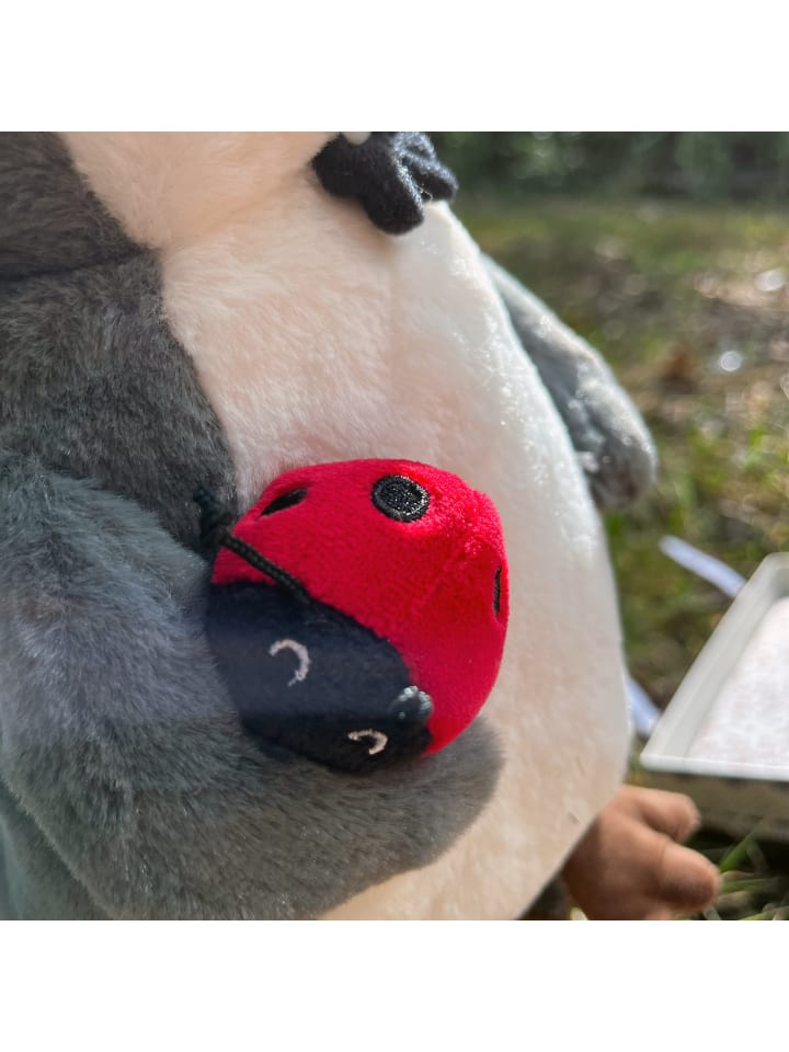Mr. & Mrs. Panda Kuscheltier Pinguin Marienkäfer mit Spruch in Grau Pastell günstig kaufen onesize