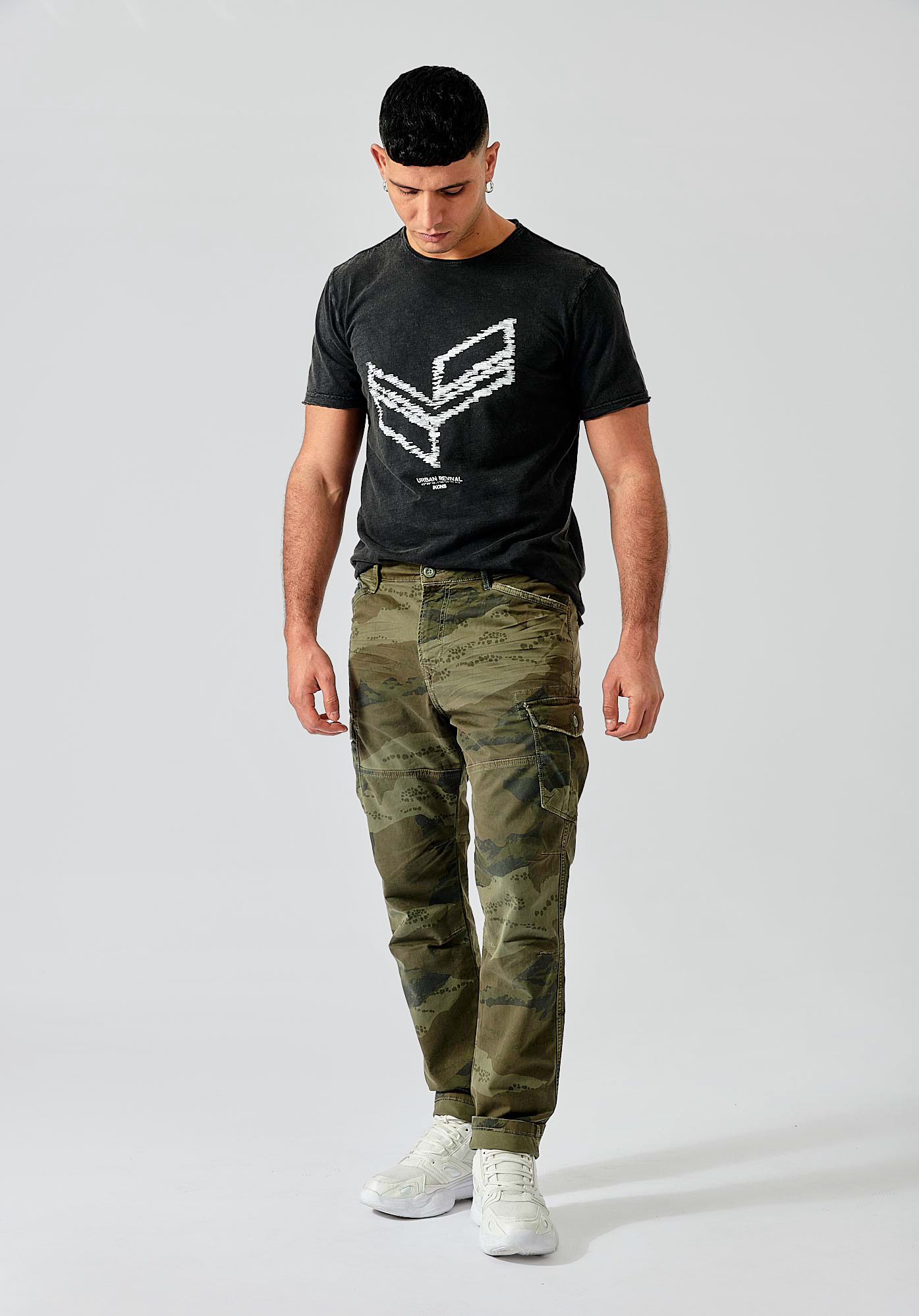 KALIS  Jean relaxed fit kaki homme