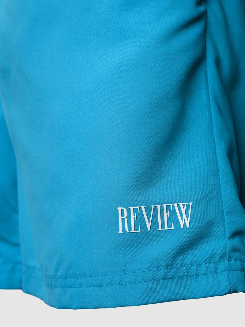 Badehose mit Label-Detail in blau
