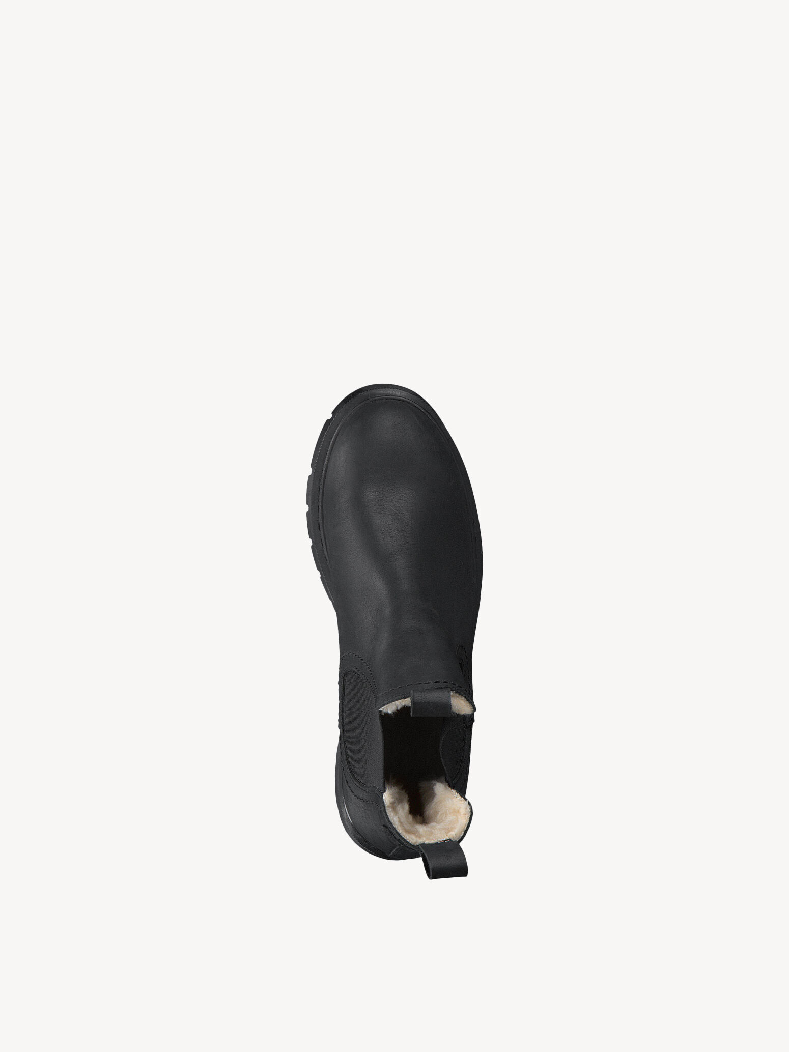 Bottine en cuir - noir doublure chaude