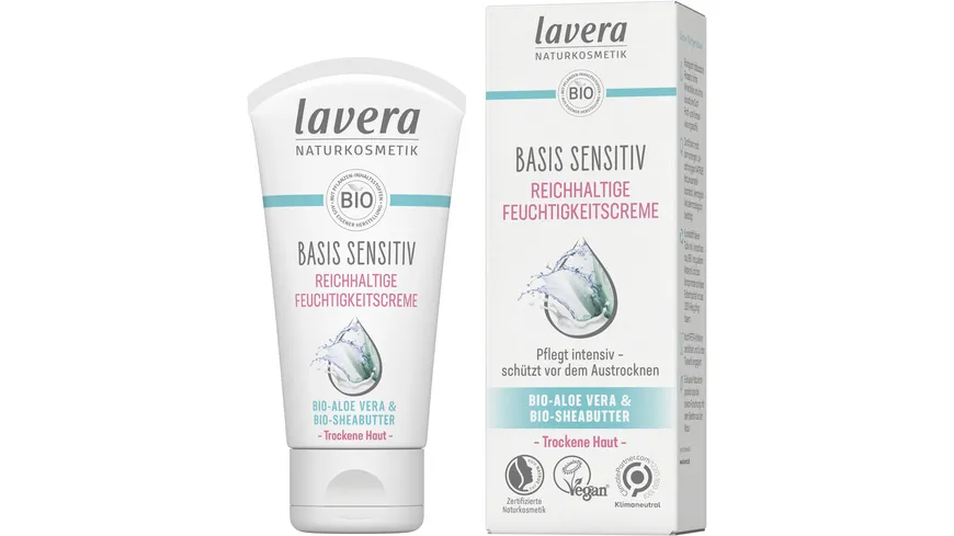 lavera BASIS SENSITIV Reichhaltige Feuchtigkeitscreme 50 ml