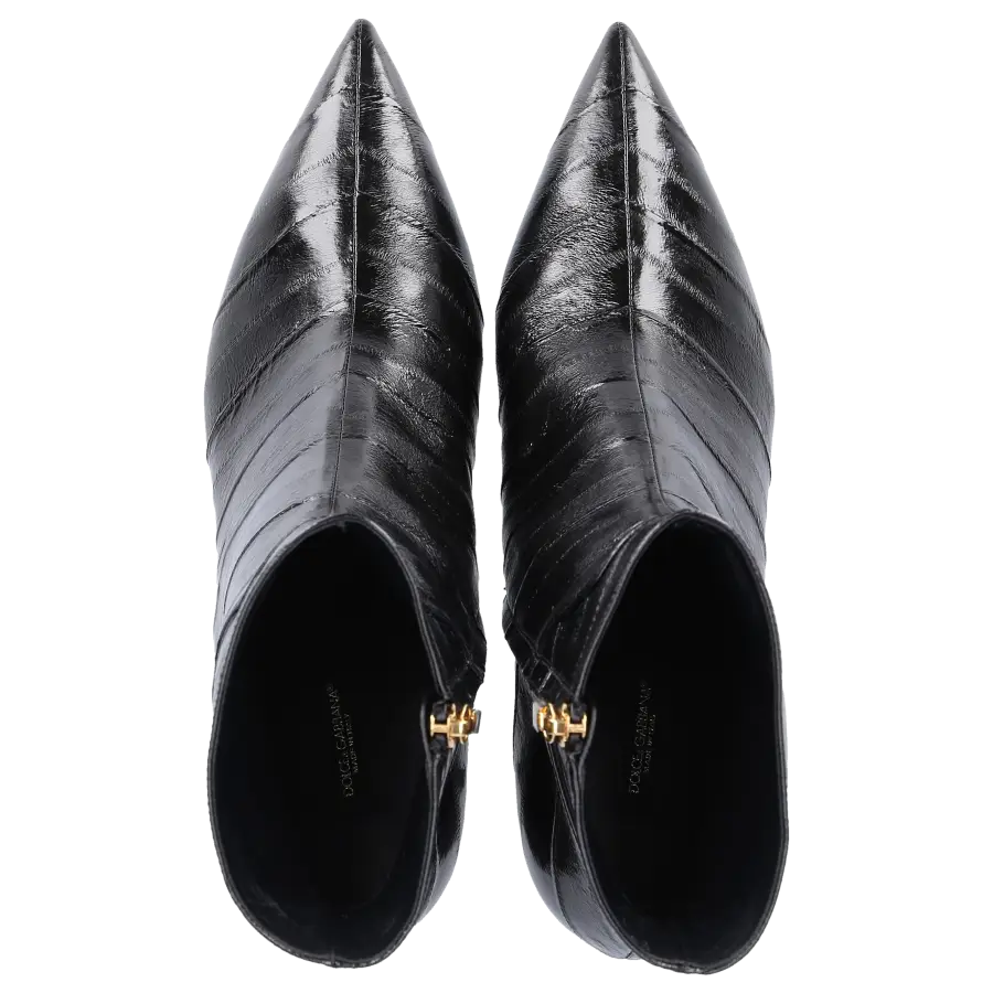 Dolce & Gabbana - Stiefeletten DG Aal Logo schwarz - schwarz