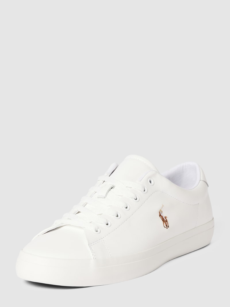 Sneaker aus Leder mit Label-Stitching Modell 'LONGWOOD' in weiß