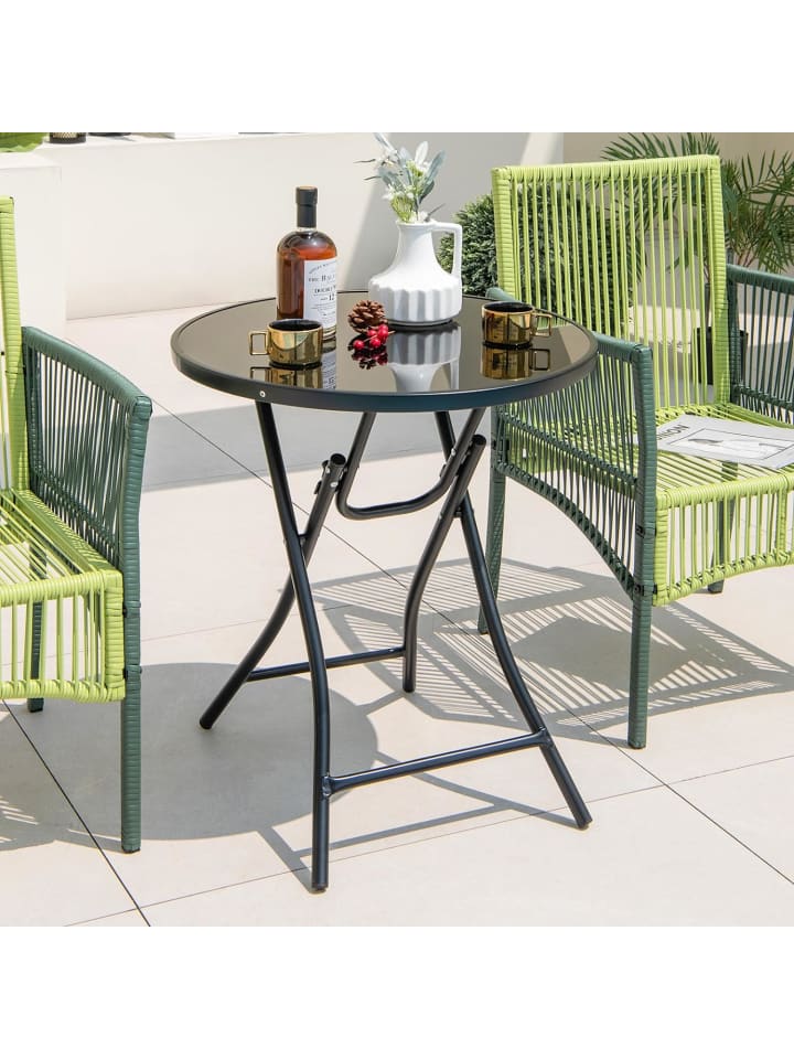 COSTWAY Bistrotisch 59x59x67cm in Schwarz günstig kaufen onesize