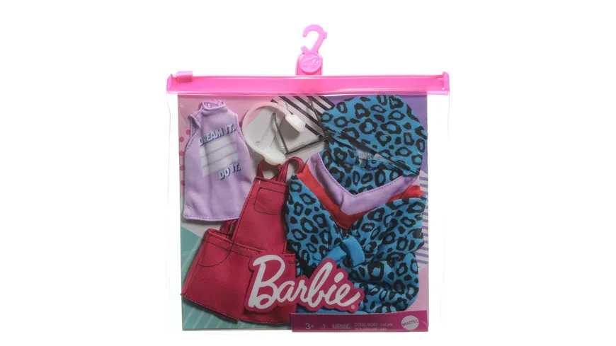 Barbie Moden 2 Outfits und 2 Accessoires für die Barbie Puppe, 1 Stück, sortiert