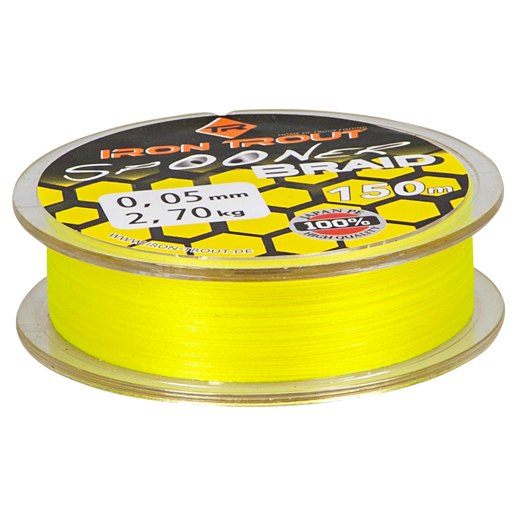 Iron Trout Angelschnur Spooner Braid (gelb, 150 m)