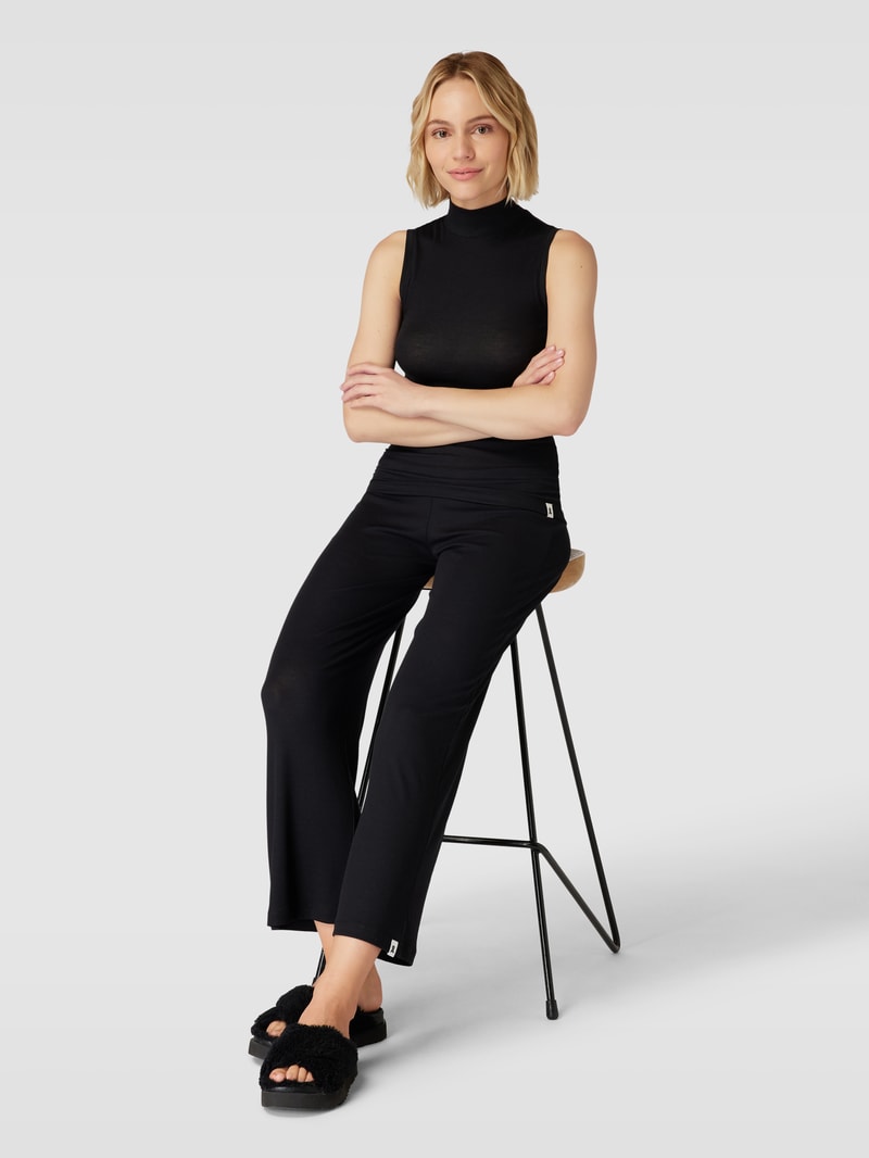 Freizeithose in Melange-Optik Modell 'STELLAA' in schwarz