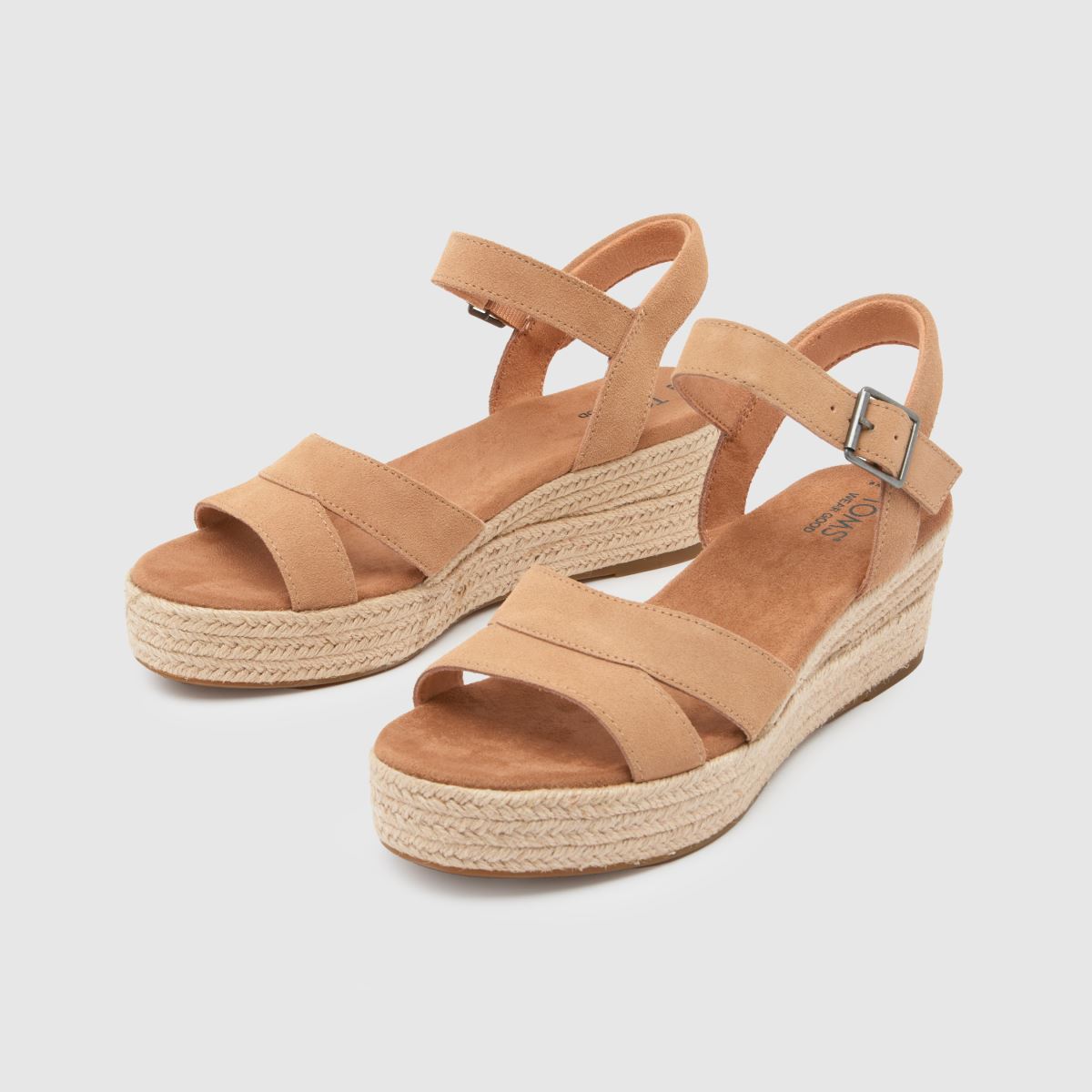 TOMS – Audrey – Beige sandaler med kilklack
